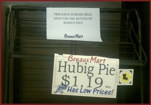 hubig pies sold out